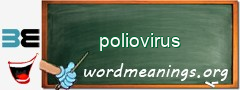 WordMeaning blackboard for poliovirus